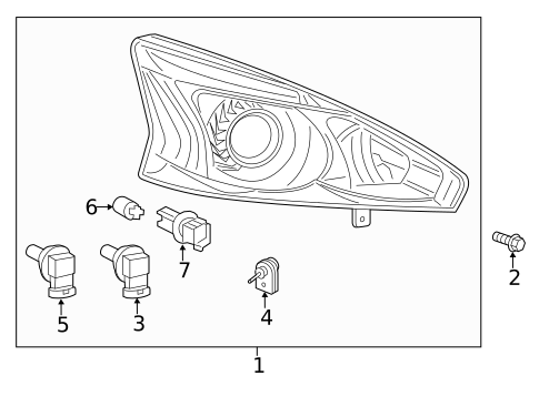 Headlamp Components for 2014 Nissan Altima #0