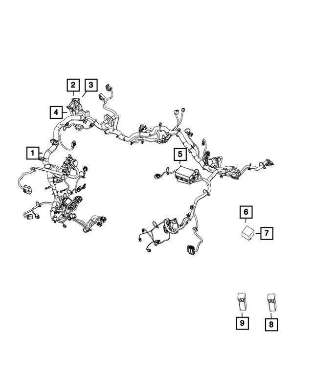 « 68307732AC –  : Projecteur/tablier Cablage pour Mopar Image »