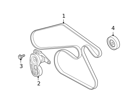 Belts & Pulleys for 2007 GMC Acadia #0