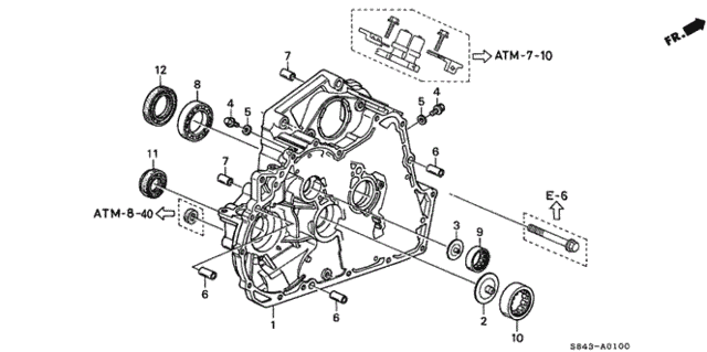 AT Torque Converter Housing for 2002 Honda Accord #0