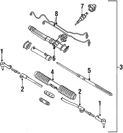 Steering Gear & Linkage for 1987 Chevrolet Beretta #0