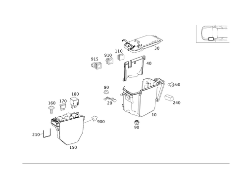 Equipment Compartment and Control Units for 2013 Mercedes-Benz C 250 #0