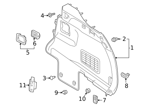 Interior Trim - Rear Body for 2016 Lexus RX450h #4