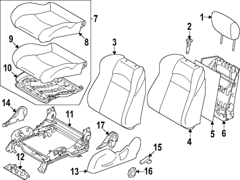 Driver Seat Components for 2023 Nissan Z #1