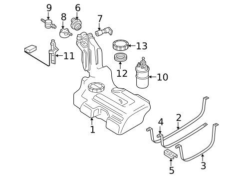 Gas Fuel Supply for 2002 Volkswagen Passat #1