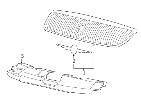 Grille & Components for 2001 Chrysler Voyager #0