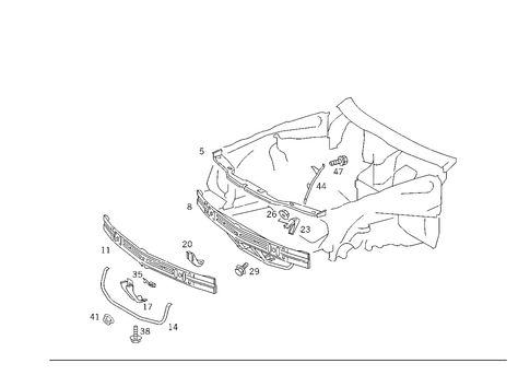 Front Stiffening and Radiator Support for 1989 Mercedes-Benz 300CE #0
