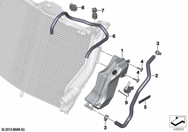 17138566620 - Cooling: Expansion Tank -  for BMW-Motorrad Image