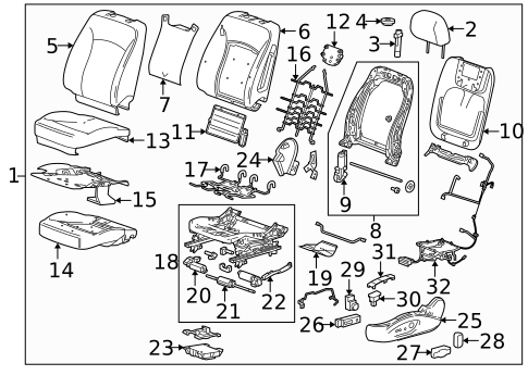 Driver Seat Components for 2022 Buick Envision #4