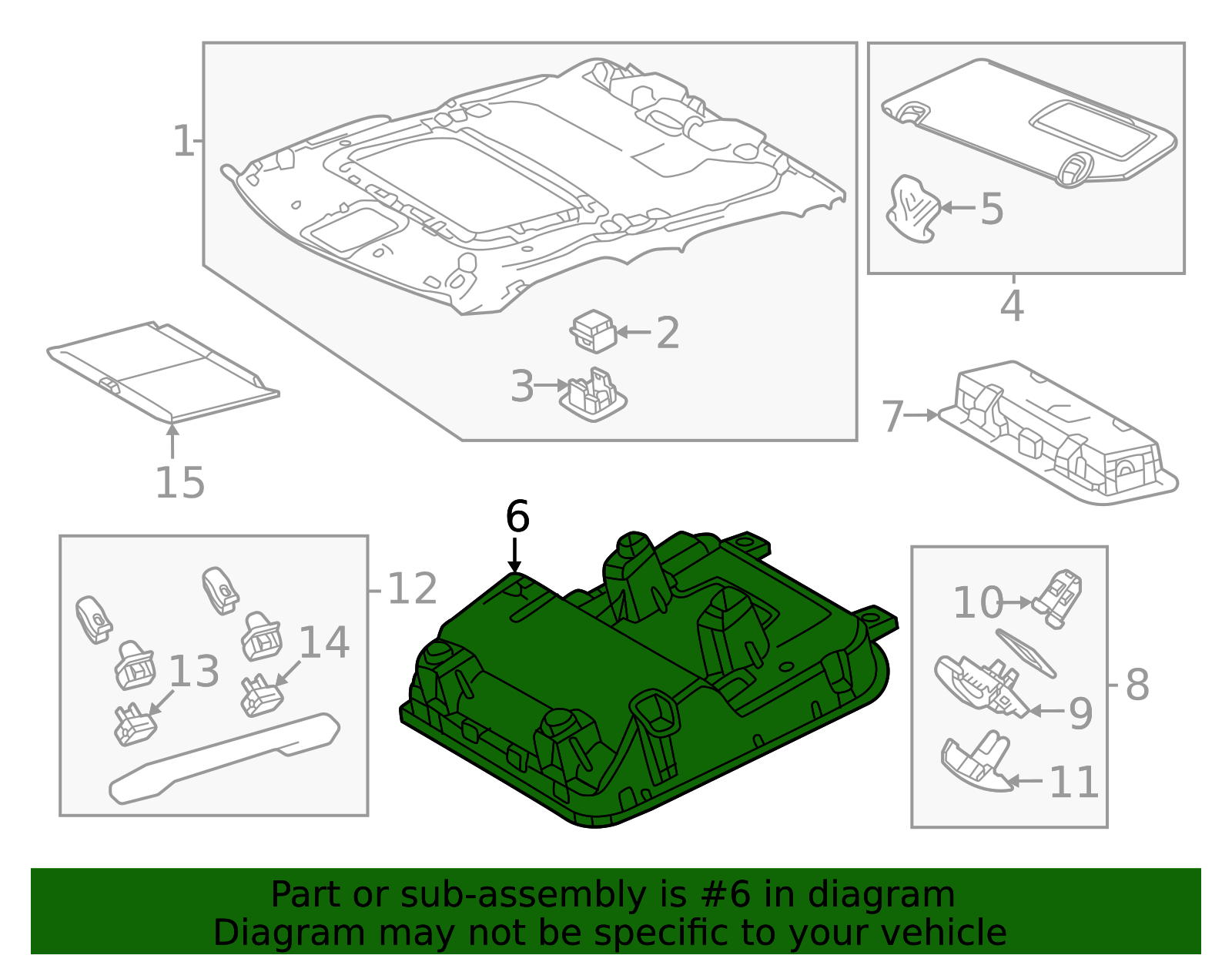 2024-2026 Toyota Tacoma Overhead Console 63650-AK030-C1 | Toyota
