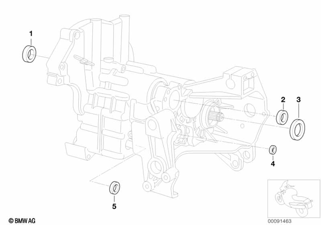 23127705086 - Manual Transmission: Shaft Seal - 20X32X8 for BMW-Motorrad Image