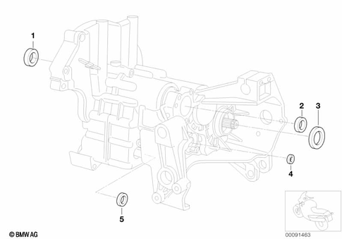 Bearing in Housing, Seals for 2002 BMW-Motorrad R 1150 GS #0