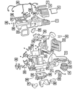 5073480AA - Air Conditioning &amp; Heater: Heater And A/c Unit Case, Middle for Mopar Image