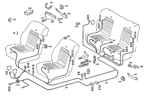 Seat Heating for 1988 Mercedes-Benz 300SE #1
