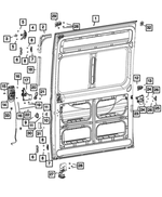 68167718AA - Doors, Door Mirrors and Related Parts: Reinforcement, Right for Ram: ProMaster 1500, ProMaster 2500, ProMaster 3500 Image