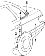 893809602G - Body: Outer Panel for Audi: 80, 80 Quattro, 90, 90 Quattro Image