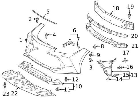Bumper & Components - Front for 2021 Toyota Avalon #0