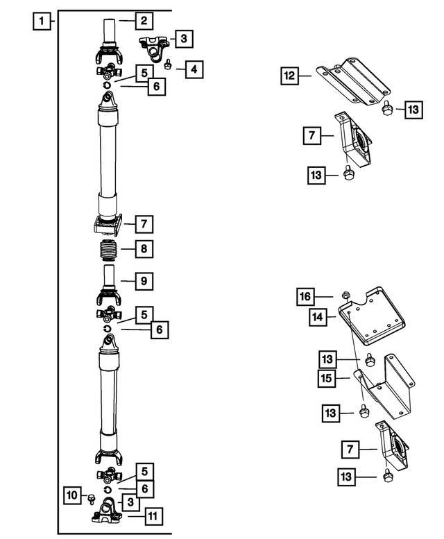 52123394AC - Rear Axle; American Axle 292 MM Single Rear Wheel; Differential and Drive Line: Drive Shaft for Mopar Image