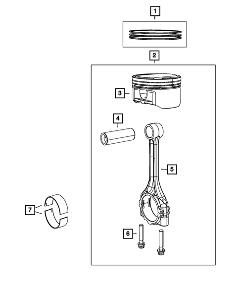 Crankshaft, Piston, Drive Plate, Flywheel, and Damper for 2015 Ram 1500 #1