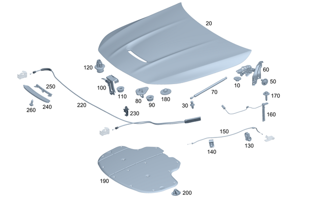 2368804801 - Bumper/Fender/Hood: Hood for Mercedes-Benz: CLE53 AMG Image image
