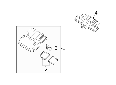 Overhead Console for 2007 Kia Rio5 #0