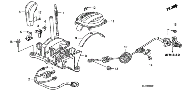 Select Lever for 2007 Honda Fit #0