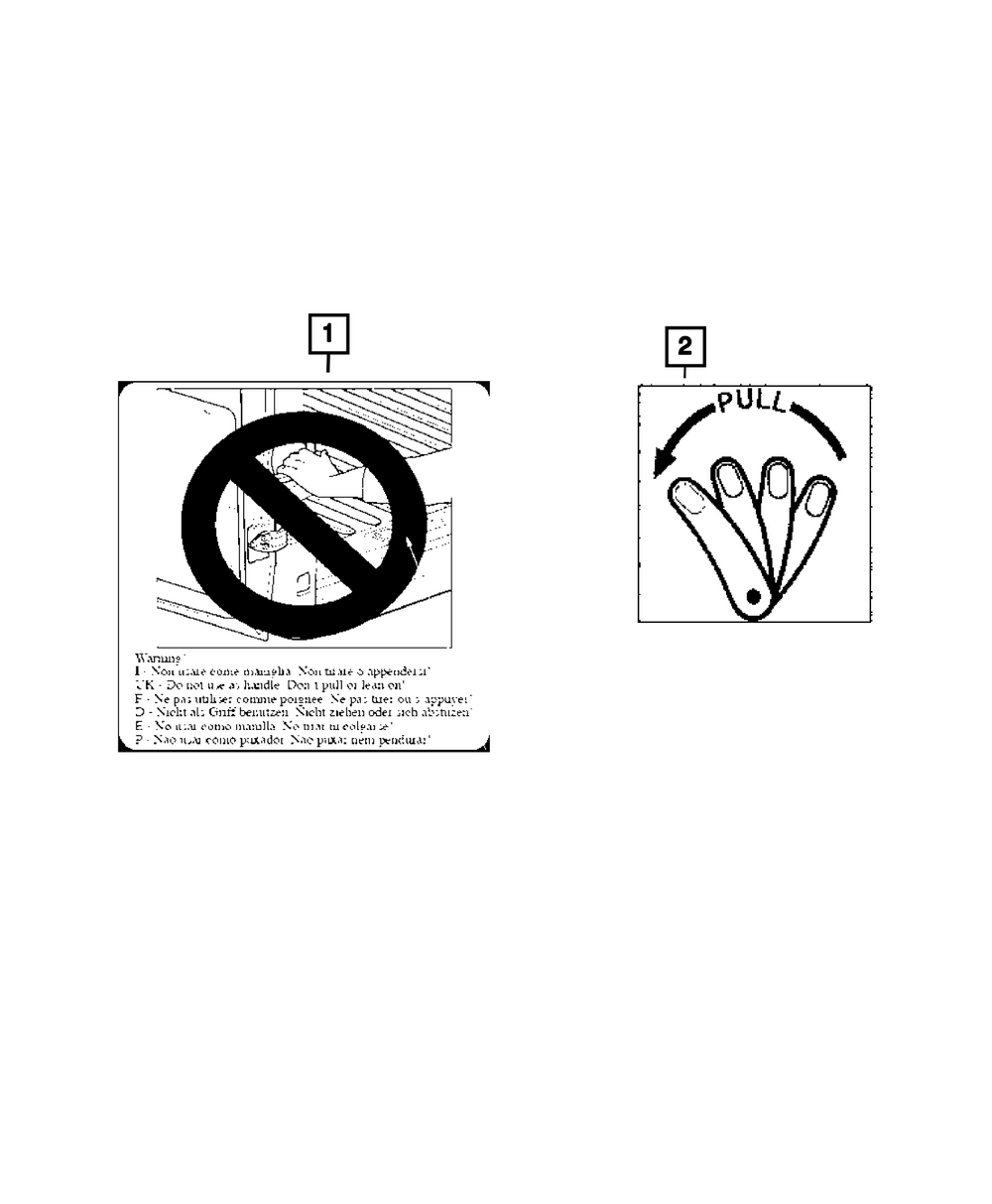 Handle Operation Label - Mopar (68302317AA)