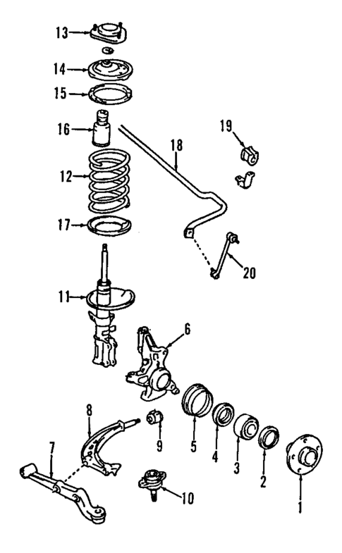 Suspension Components for 1996 Toyota Previa #1