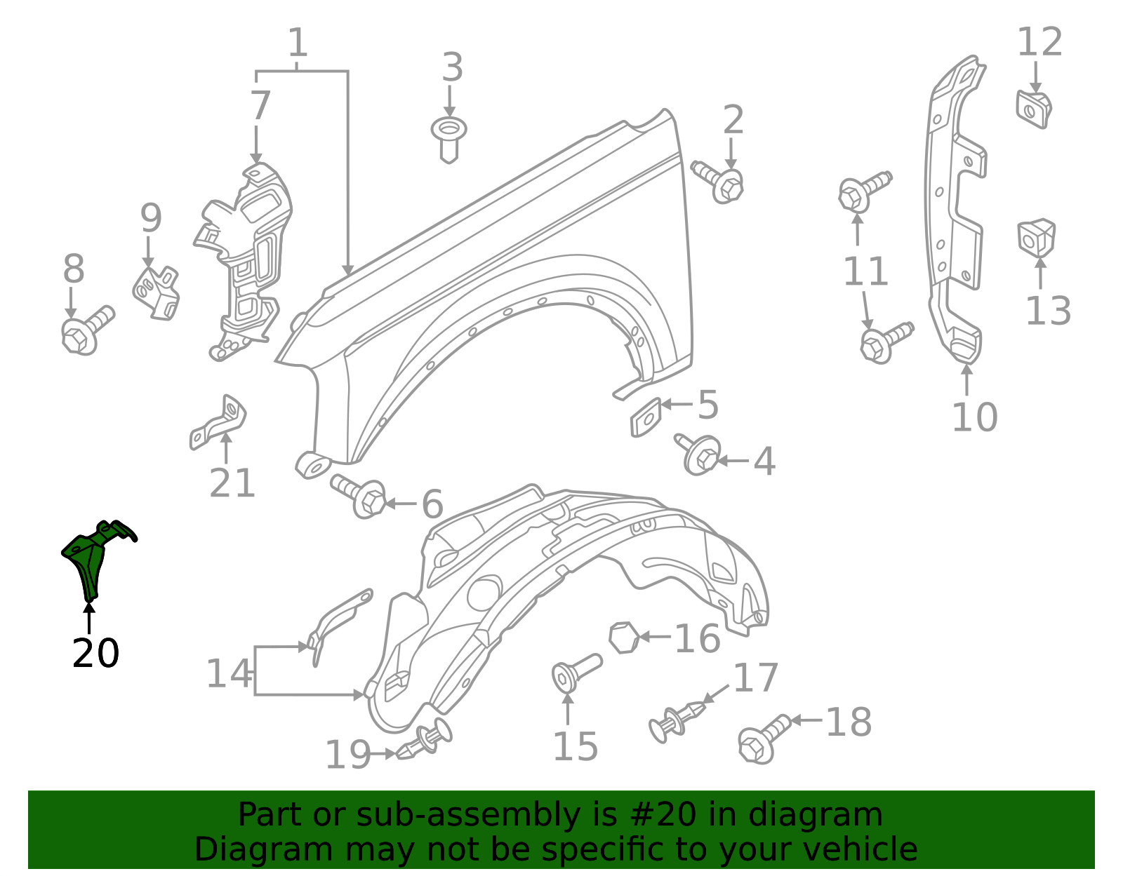 2021-2025 Ford Fender Splash Shield MB3Z-16054-A | OEM Parts Online