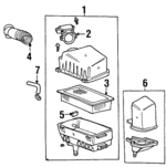 XS4Z9600AA - Engine: Air Cleaner Assembly for Ford: Escort Image