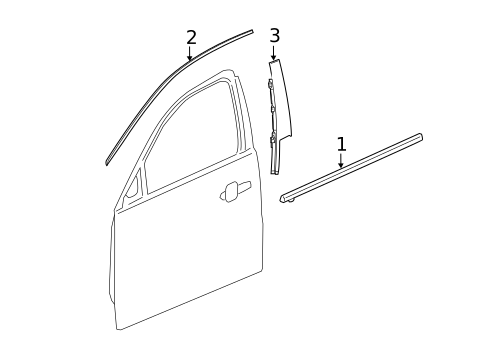 Exterior Trim - Front Door for 2010 Saab 9-5 #0