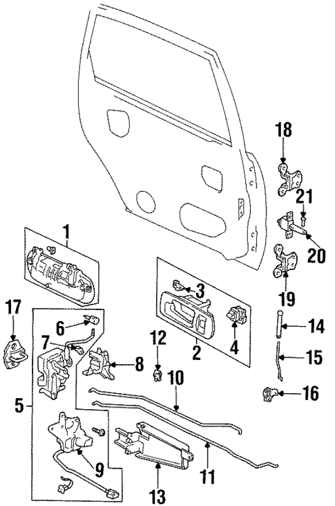 Rear Door for 1995 Honda Odyssey #0