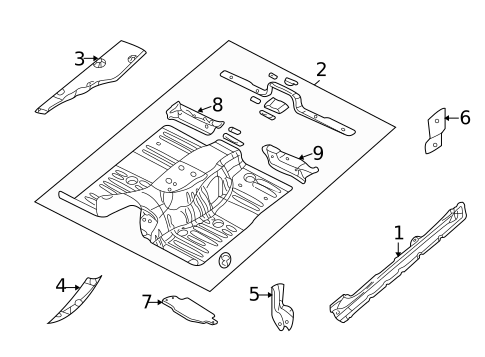Floor & Rails for 2002 Jeep Grand Cherokee #0