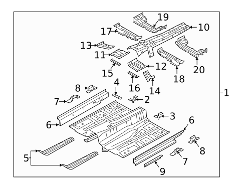 Floor & Rails for 2022 Genesis G90 #0