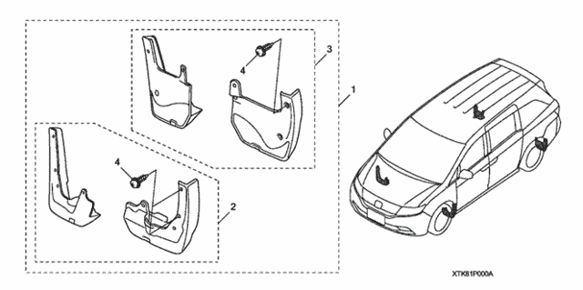 Splash Guards (1) for 2012 Honda Odyssey #0