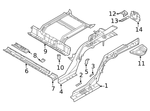Rear Floor & Rails for 2023 Kia EV6 #0