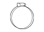 9611110850 - Engine: Air Hose Clamp for Lexus: ES300, ES300h, ES330, GS300, GS450h, HS250h, IS300, NX350h, NX450h+, RC200t, RC300, RC350, RX300, RX330, RX350h, RX450h+, UX200 Image