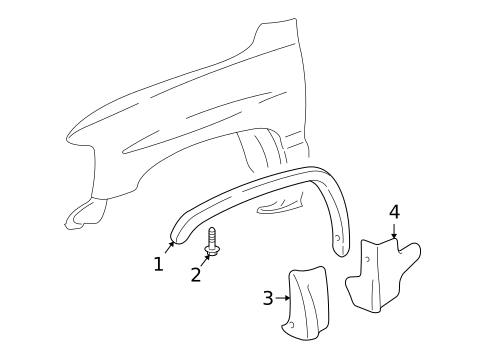 Exterior Trim - Fender for 2006 Chevrolet Suburban 2500 #0