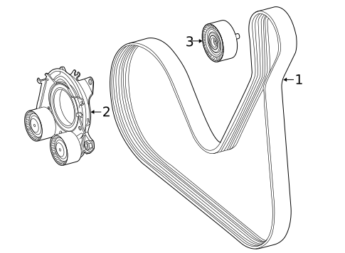 Belts & Pulleys for 2023 Mercedes-Benz SL43 AMG #1