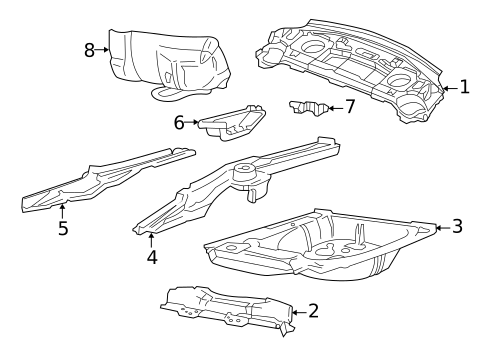 Rear Floor & Rails for 2000 Volvo S70 #0