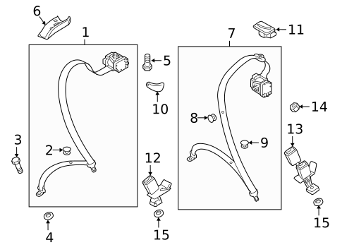 Rear Seat Belts for 2013 Audi S6 #0