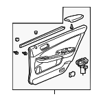 83700SDAA13ZA - : 2006-2007 Honda Accord - Lining Assembly R Rear Door *NH167L* (Graphite Black) for Honda: Accord Image