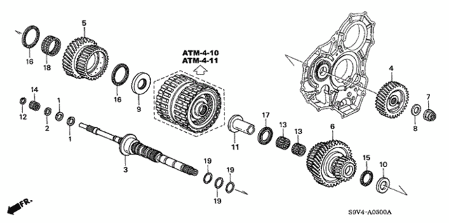 AT Mainshaft (-'05) for 2005 Honda Pilot #0