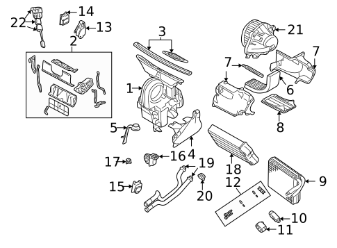 Evaporator & Heater Components for 2005 Mini Cooper #0