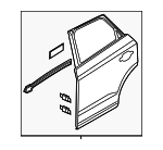 8U0833052B - : Door Shell for Audi: Q3, Q3 Quattro Image