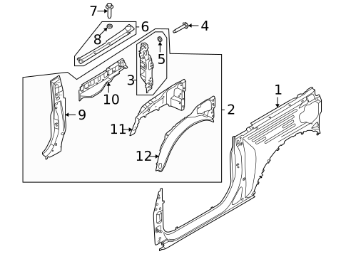 Hinge Pillar for 2025 Ford Bronco #1