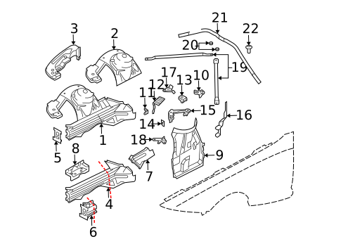 Structural Components & Rails for 2006 BMW Z4 #0