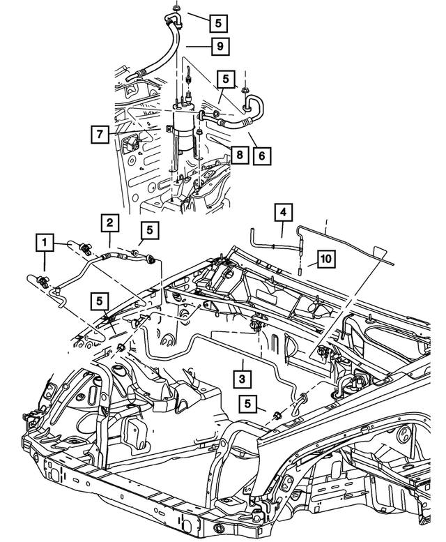 56021384 - Air Conditioning &amp; Heater: Wiring Clip for Chrysler: Aspen, PT Cruiser | Dodge: Dakota, Durango, Nitro, Ram 1500, Ram 2500, Ram 3500 | Jeep: Grand Cherokee, Liberty, Wrangler | Ram: 1500, 2500, 3500, Dakota Image