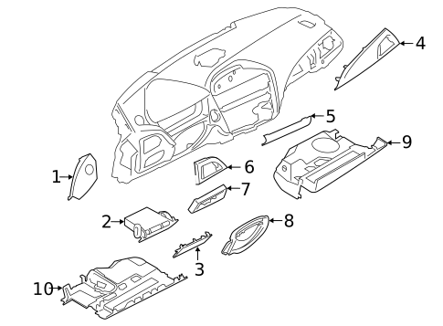 Instrument Panel Components for 2017 BMW M240i xDrive #0