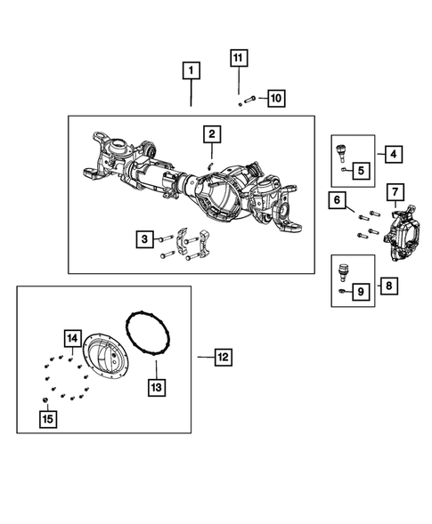 Front Axle: Housing, Differential and Vent for 2022 Ram 3500 #3